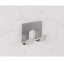 Kovový nástenný držiak s dvoma háčikmi