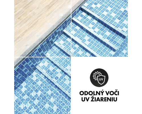 Bazén s dlaždicami a pečaťou odolnosti proti UV žiareniu