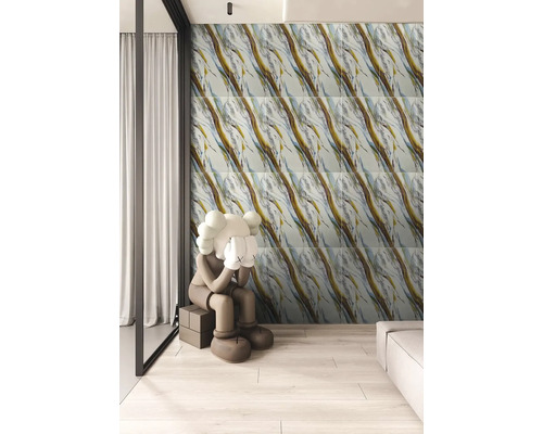 Obkladové dlaždice s mramorovým vzorom v modernom obývacom priestore