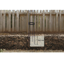 Podpera pre rastliny v záhrade s uvedením hĺbky 24,5 centimetrov