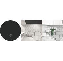 Príklady obkladov stien v kuchyni a kúpeľni s farbou uhlia