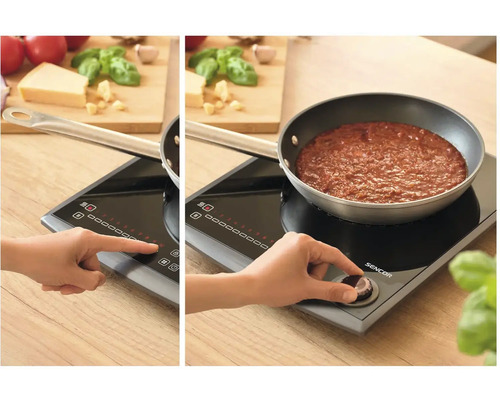 Indukčná varná doska Sencor s ovládacím panelom a hrncom