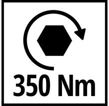 Symbol krútiaceho momentu 350 Newtonmetrov