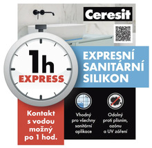 Ceresit Express Sanitárny silikón, pokyny na použitie