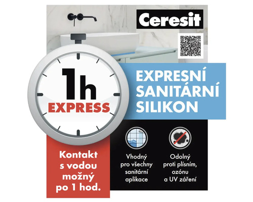 Ceresit Express Sanitárny silikón, pokyny na použitie