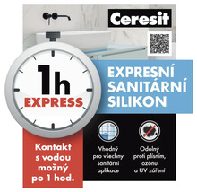 Informácie o produkte Ceresit Express sanitárny silikón