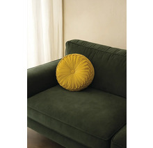 Okrúhly dekoračný vankúš na pohovke