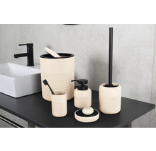 Kúpeľňová súprava s dávkovačom mydla, pohárom, WC kefou a odpadkovým košom