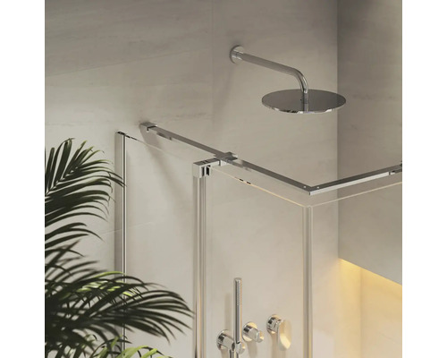 Sprchovací kút s hlavovou a ručnou sprchou