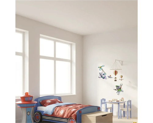 Detská izba s nástennou dekoráciou Labková patrola, hracou posteľou a detským nábytkom