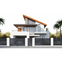 Moderný dom s šedým oplotením