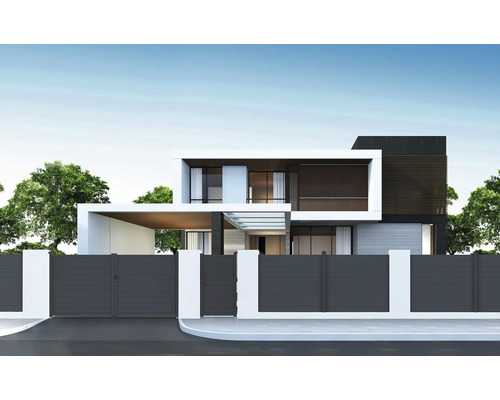 Moderný dom s bránou