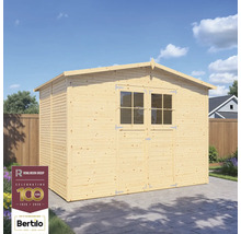 Záhradný domček z dreva s oknom a dvojkrídlovými dverami