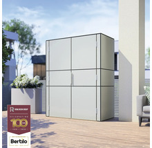 Vonkajšia fotografia záhradnej skrine s niekoľkými priehradkami na terase. Rowlinson Group Logo