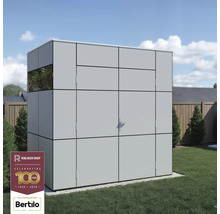 Moderný záhradný domček s oknom a dvojkrídlovými dverami