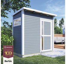 Záhradný domček s oknom a dverami z dreva