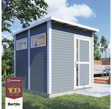 Záhradný domček z dreva s oknami a dverami