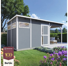 Záhradný domček s terasou a oknami