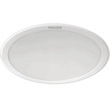 Okrúhle biele LED vestavné svietidlo Philips v plochom vyhotovení.