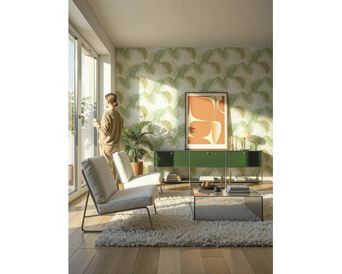 Vliesová tapeta Trend Spectrum 387101 zelená, biela 53 x 1005 cm