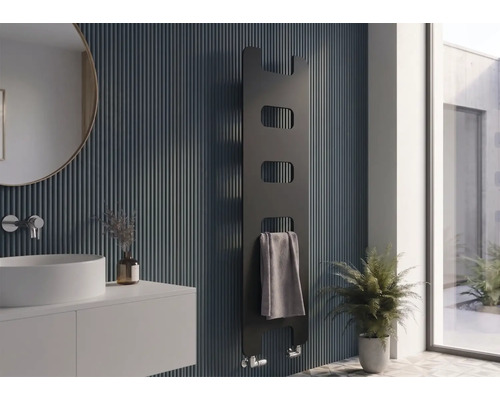 Dizajnové výhrevné teleso Rotheigner 1590 x 450 x 62-90 mm pripojenie 1/2" dole obojstranne