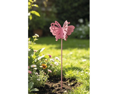 Motýľ kovový rosa 95cm