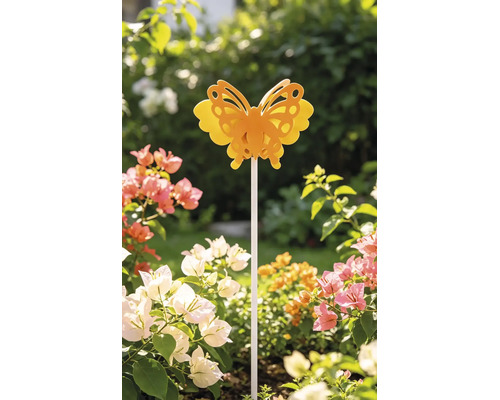 Motýľ kovový oranžový 95cm
