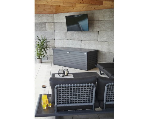 Záhradný box na podušky Biohort FreizeitBox 180, 181x79x71 cm tmavosivý
