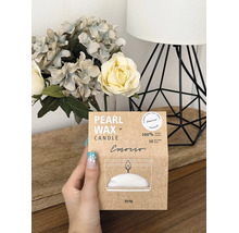 Vonná sypaná sviečka Emocio 350 g Cashmere + 10 ks knôtov biela