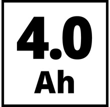 Symbol kapacity akumulátora štyri celá nula ampérhodín