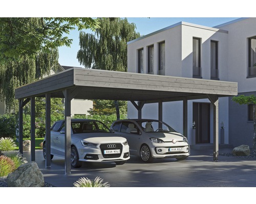 Prístrešok na auto Skan Holz Friesland dvojitý 557x555 cm bridlicovo sivý vr. EPDM fólie Prístrešok na auto Skan Holz Friesland dvojitý 557x555 cm bridlicovo sivý vr. EPDM fólie