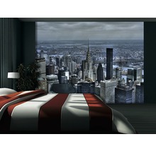 Spálňa s fototapetou panoráma New Yorku