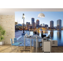 Fototapeta s panorámou Bostonu v modernej kancelárii