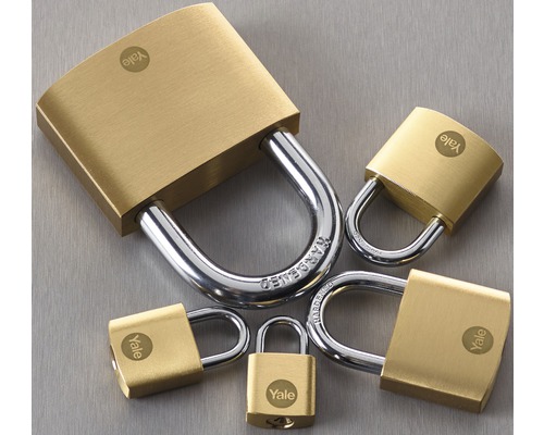 Rôzne mosadzné visiace zámky značky Yale