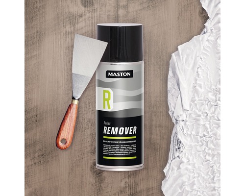 Sprej s odstraňovačom farby a špachtľa