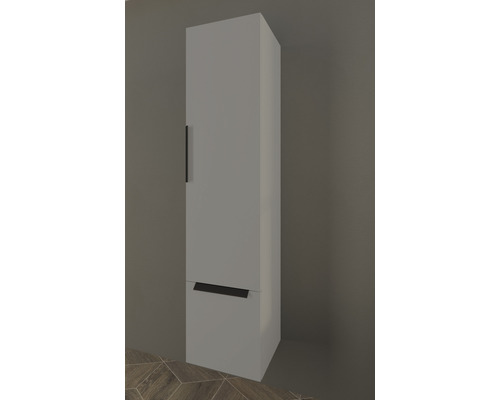 Vysoká kúpeľňová skrinka s jednými dverami a jednou zásuvkou