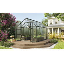Skleník Vitavia Olymp 9900 polykarbonát 4 mm 257x386 cm zelený vr. základového rámu