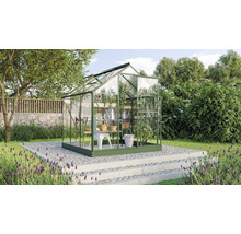 Skleník Vitavia Triton 3800 sklenený 3 mm 198x193 cm zelený vr. základového rámu
