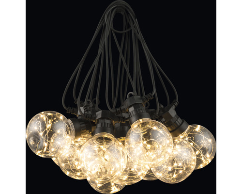 Svetelná reťaz s čírymi žiarovkami a vnútornými svetelnými reťazami