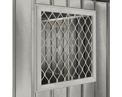 Kovové okno s mrežou