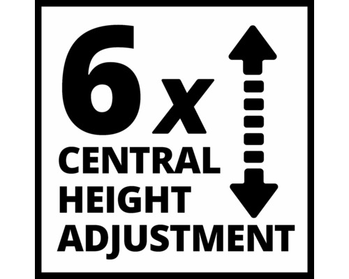 Symbol pre šesťnásobné centrálne nastavenie výšky