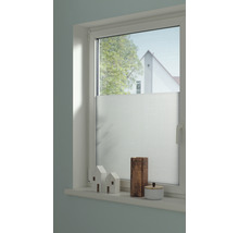 Okno s polopriehľadnou roletou pre súkromie a dekoráciu