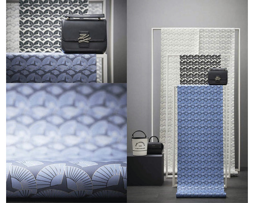 Dekoratívne vzory tapiet a kabelka pre interiérový dizajn.