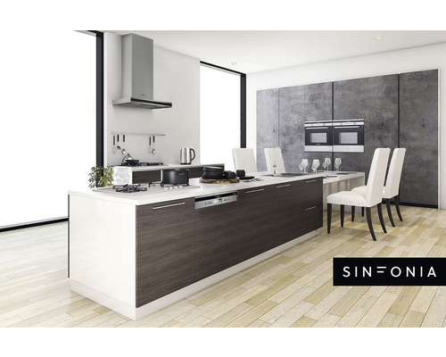 Moderná kuchyňa s varným ostrovom, digestorom a vstavanými spotrebičmi