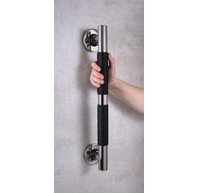 Madlo RIDDER Ken 45 cm chróm/čierna A262410