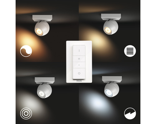 Stropné bodové svietidlo Philips Hue White Ambiance s vypínačom