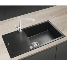 Granitový drez CONCEPT Linea 86x50 cm čierny DG10L60DG