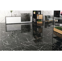 Dlažba imitácia mramoru ULTRA GLOSS VERDI NEGRO 120x60 cm ECO