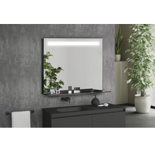 LED kúpeľňové zrkadlo Carol 100 x 80 cm čierne