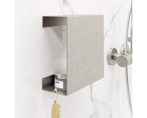 Kovová sprchová polička na obkladanej stene